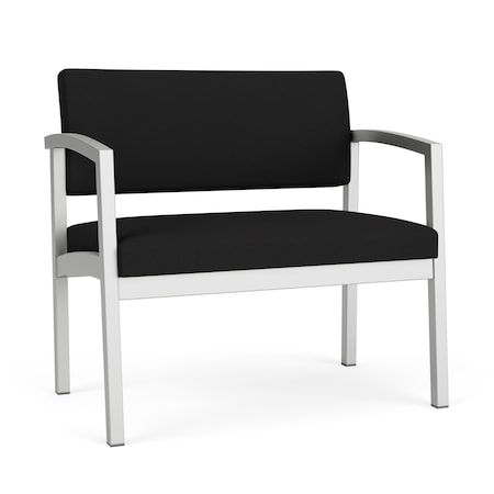 Lesro Lenox Steel Chair, Black/Onyx Seat, Black/Onyx Back, 33 W 24.5 L 32 H LS1401
